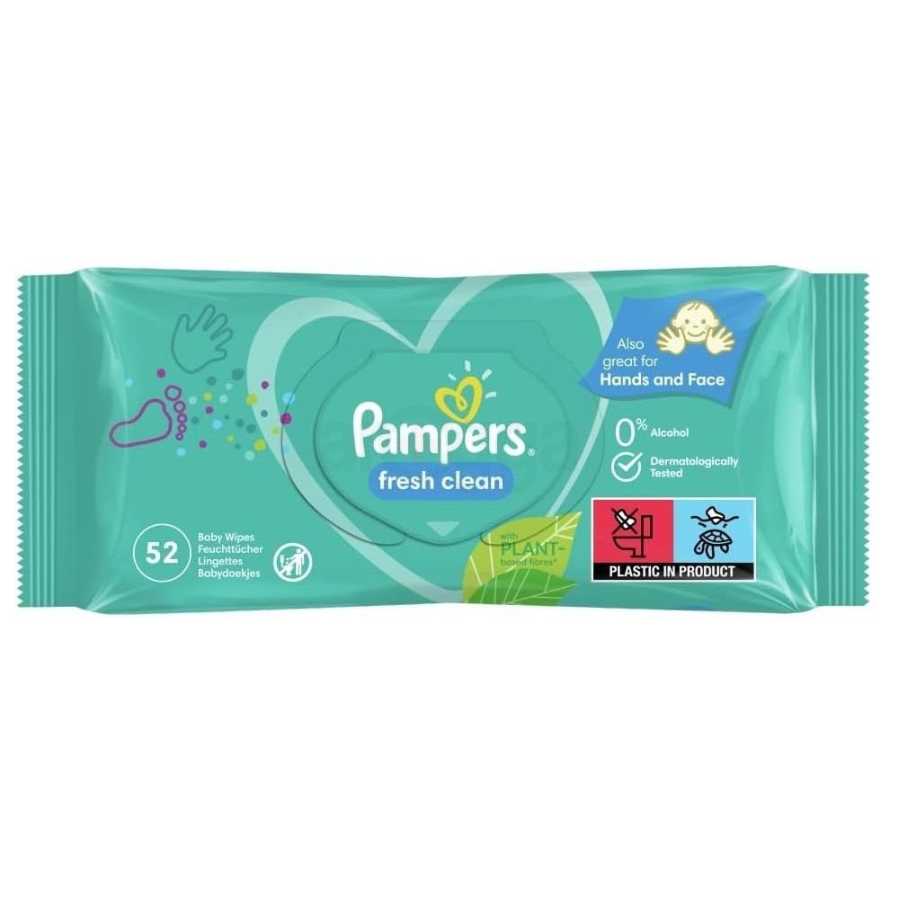 PAMPERS Fresh Clean Baby Wipes 52 Wipes