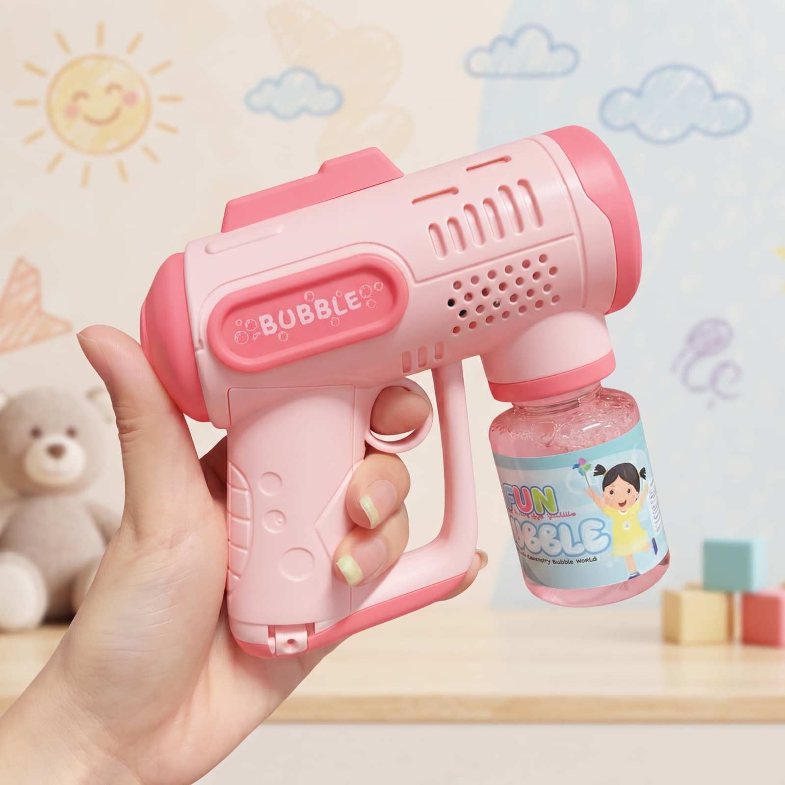 Premium Bubble Gun (Pink)