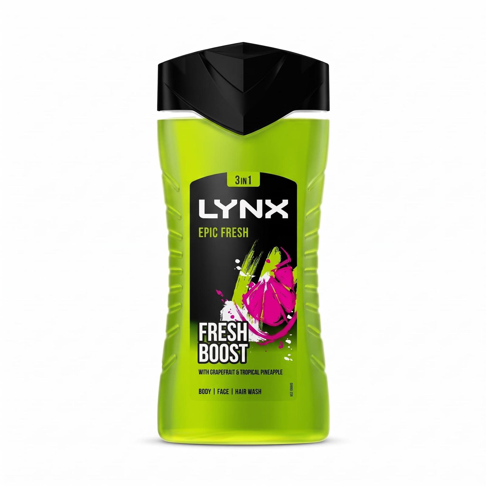 LYNX Fresh Boost Body, Face & Hair Wash